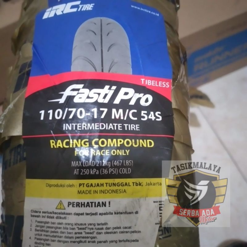 BAN LUAR IRC FASTI PRO 110/70-17