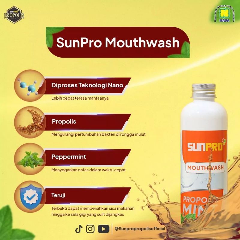 (MOUTHWASH) SUNPRO PROPOLIS MINT MOUTHWASH
