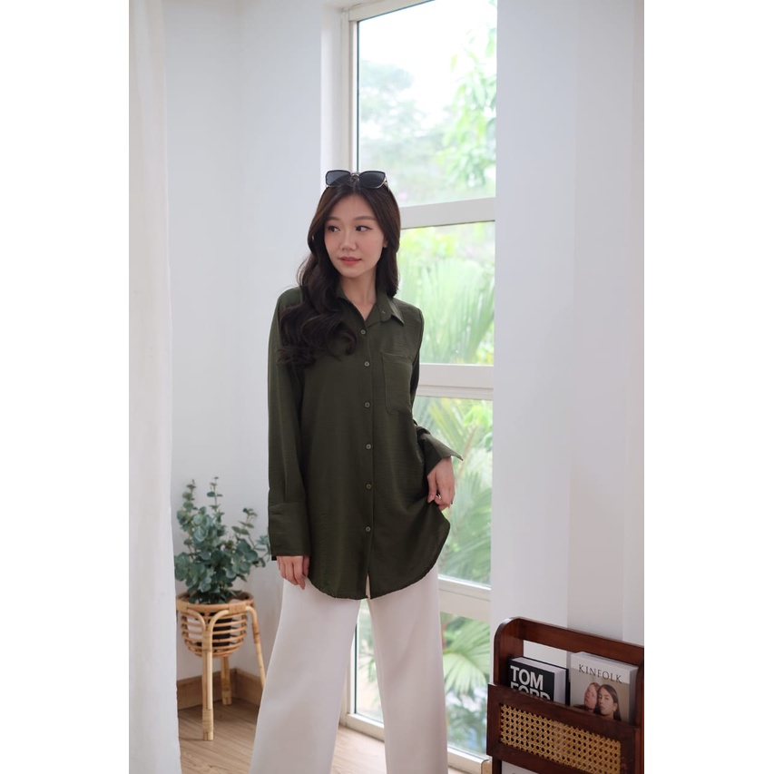 FWR - KEMEJA LINEN CRINKLE WANITA 2446
