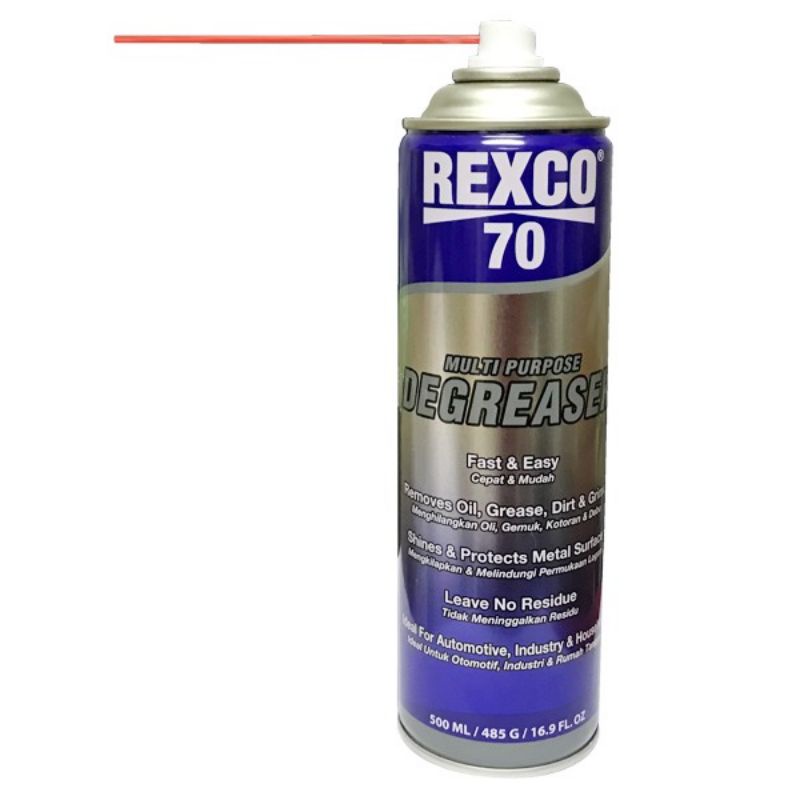 REXCO 70 MULTI PURPOSE DEGREASER pembersih kotoran pada blok mesin motor mobil dan mesin industri 500 ml anti karat