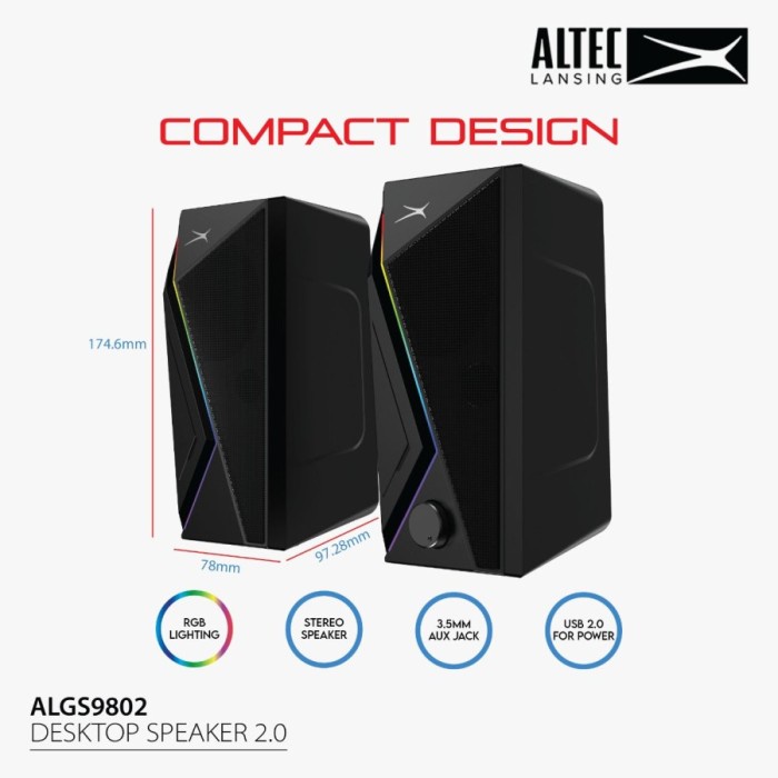 Altec Lansing 2.0 RGB ALGS9802 / Altec Lansing 9802 / Altec 9802