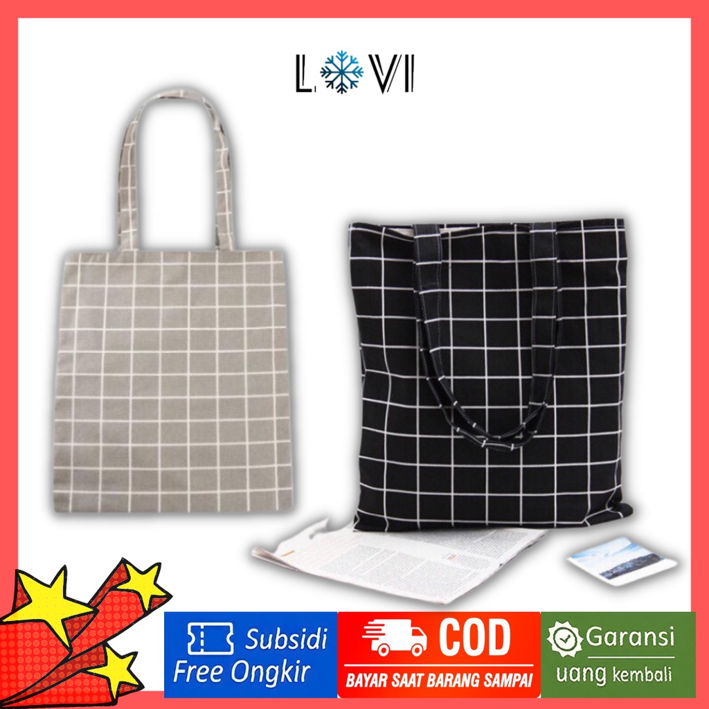 LOVI_ID - Tote Bag Aesthetic Wanita Elina [BISA COD]