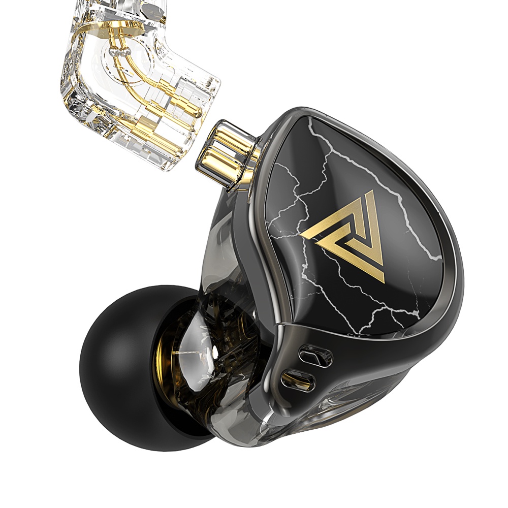 Qkz X HBB Earphone In Ear bass Dinamis 1 Dinamis Lapis Titanium 10mm noise canceling