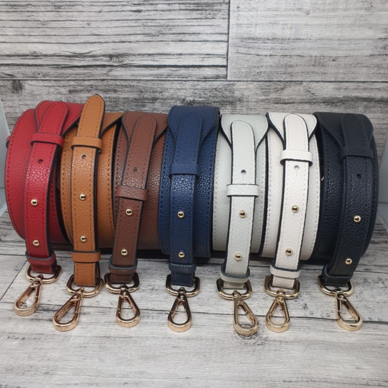 Aster adjustable Grained Leather bag strap / tali tas sling bag kulit