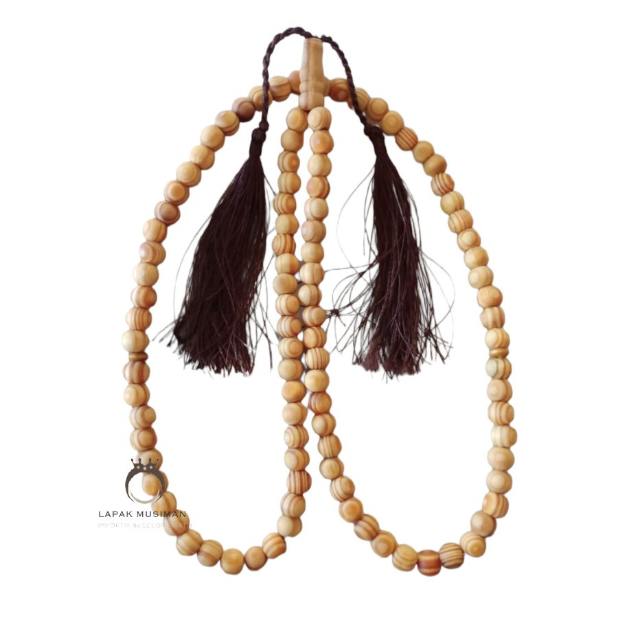 [Bayar Di Tempat] Tasbih Kayu Zaitun Asli Alam Tasbih Kayu 99 Butir Asli Original