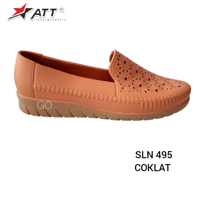 gos ATT SLN 495 SLP 04 &amp; NEW ERA LB 12001 SEPATU KARET SLIP ON WANITA Sepatu Cewek Anti Air Empuk Tidak Lecet Ringan