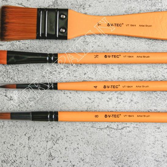 

Kuas Lukis V-TEC VT184/4 set 4 pcs / Paint Brush set