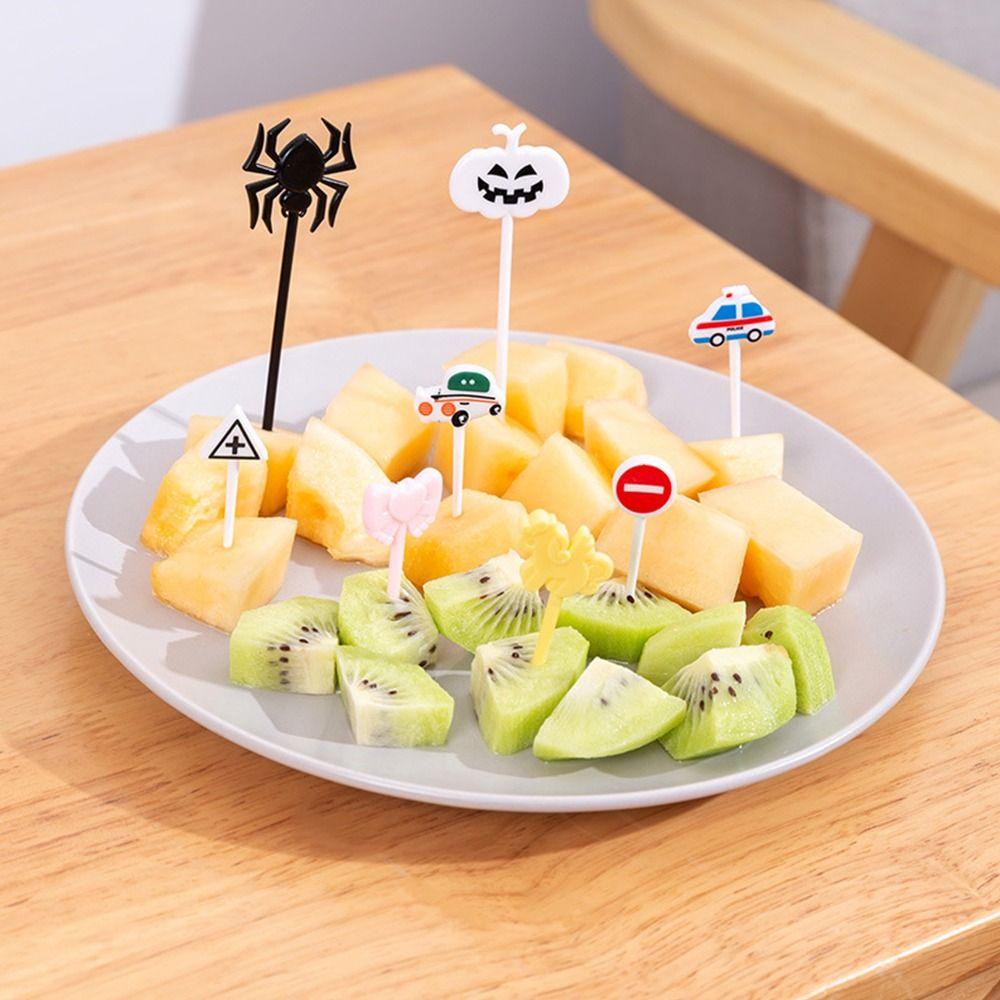 Top Buah Garpu Halloween Tanda Lalu Lintas Kartun Hewan Bento Dekorasi Label