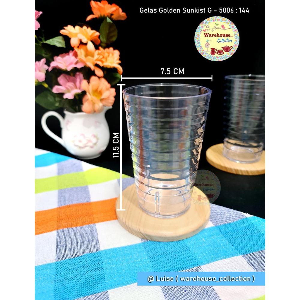 GELAS GOLDEN SUNKIST G5006 / GELAS AKRILIK [ ANTI PECAH ]