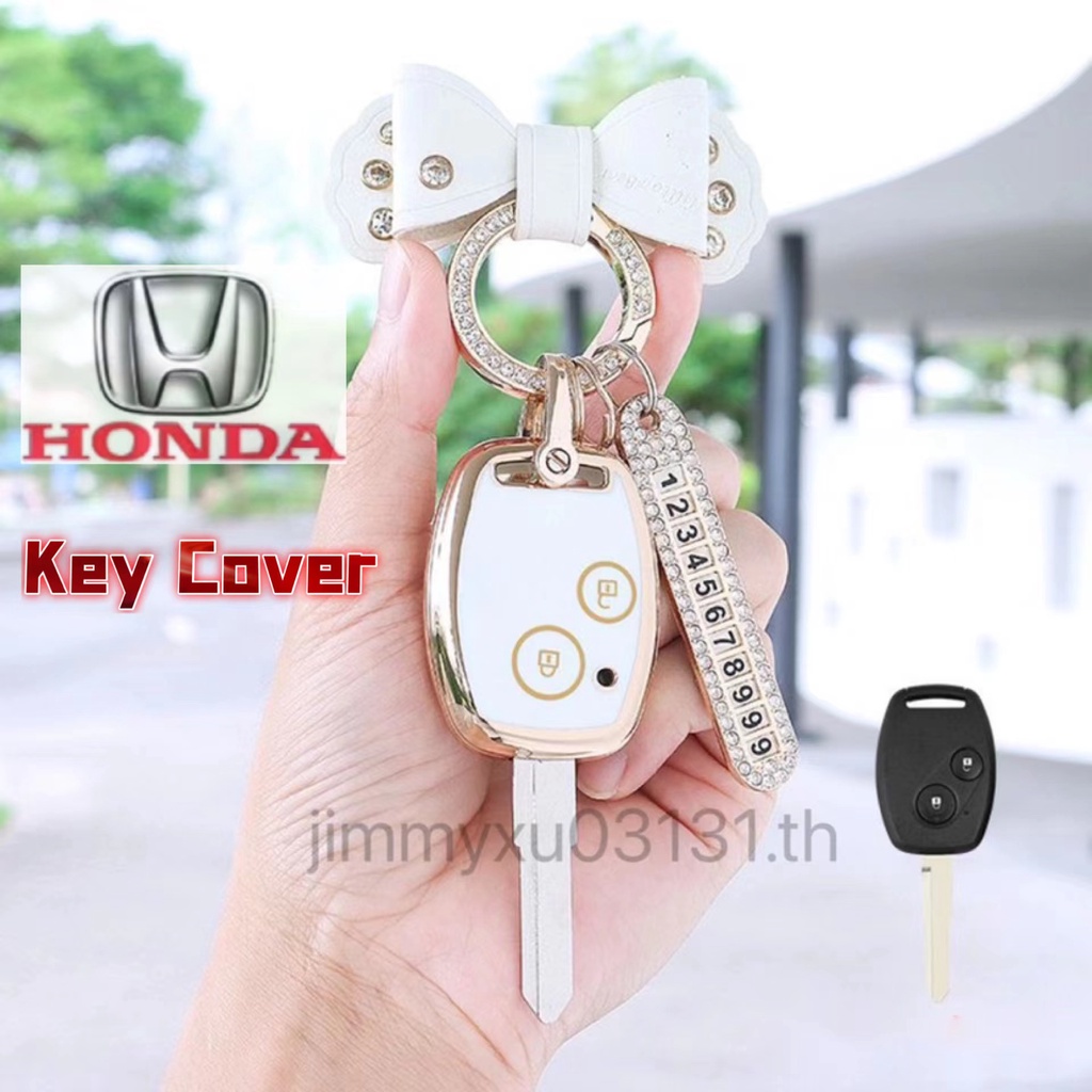 Casing Kunci remote Mobil 2 3 4 Tombol gold rim Untuk Honda JAZZ CITY Crvic ACCORD