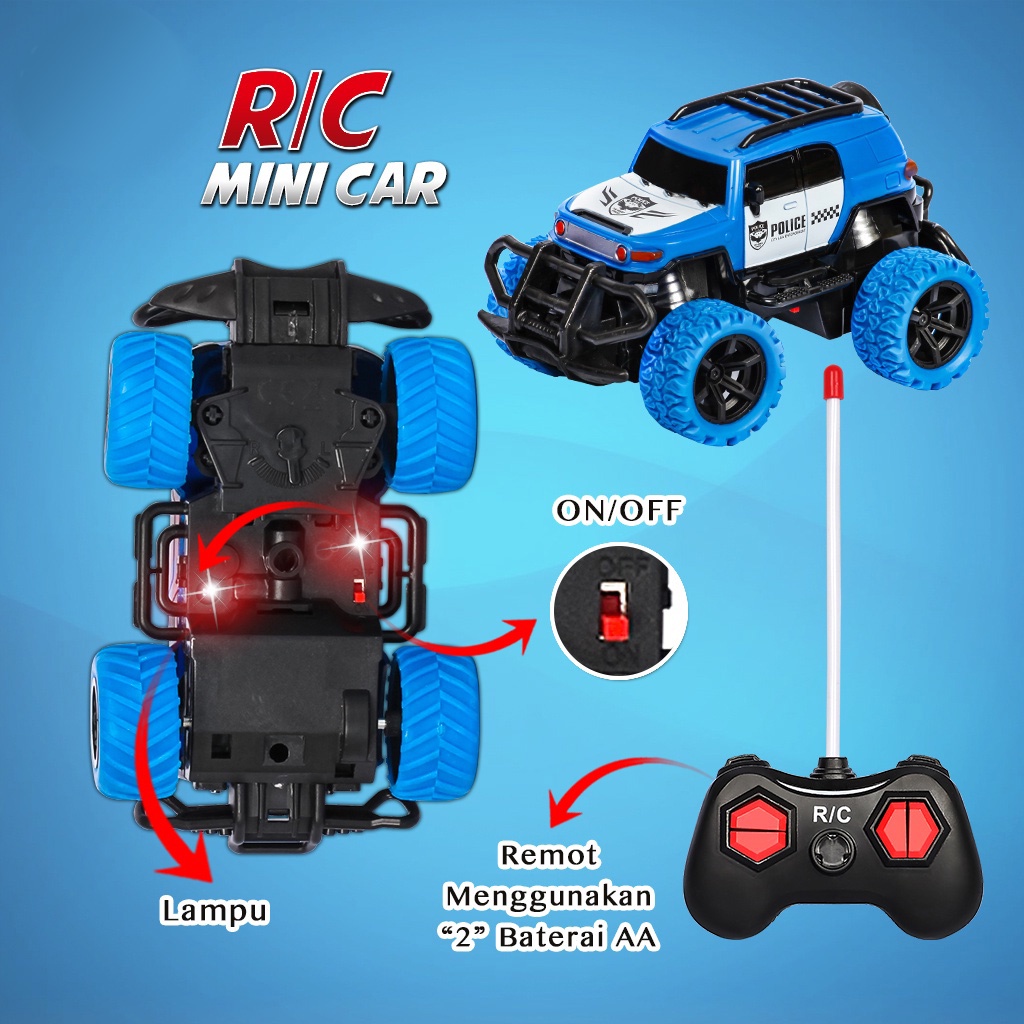 Mobil pengendali jarak jauh anak Climbing, mobil baterai anti hancur, anak laki-laki dan perempuan 'off-road mainan model SNI mainan