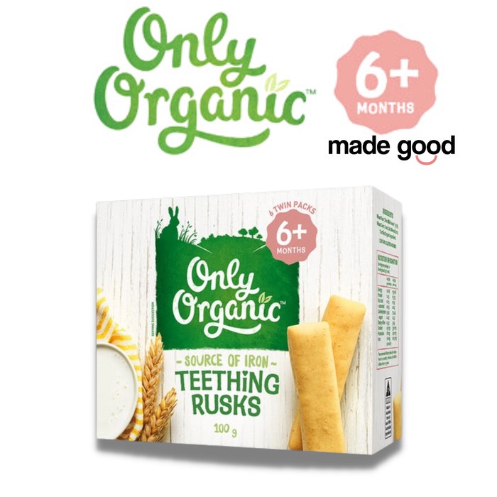 

Only Organic Teething Rusks 1 box 100g