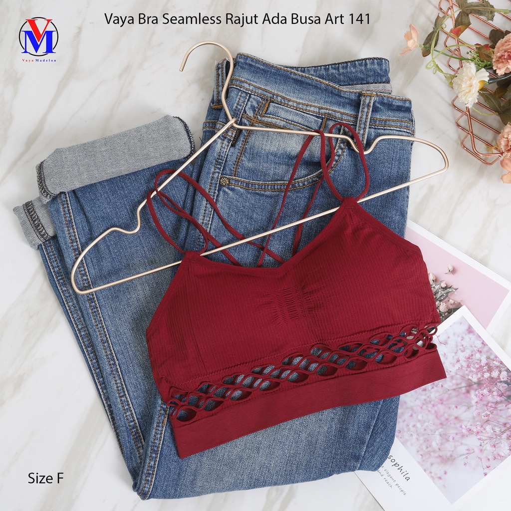 MINISET BRA SEAMLESS RAJUT BUSA VAYA Bralette Ada Busa / BRA SEXY WANITA / Art 141