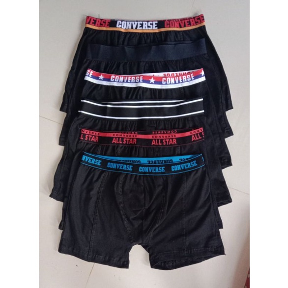 Celana dalam pria boxer isi 6 pcs edision hitam premium