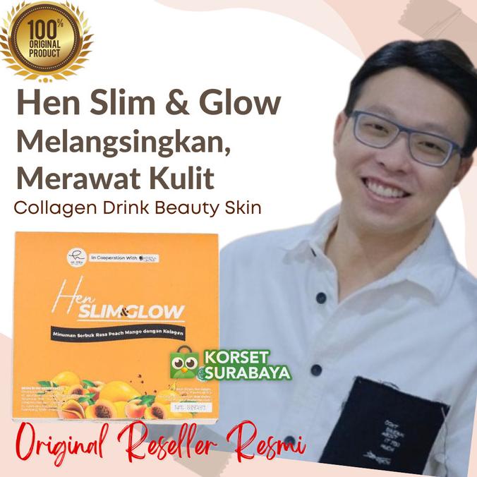 Minuman Collagen Kolagen Slim & Glow Dr.Hen Pelangsing DNA Salmon Ori