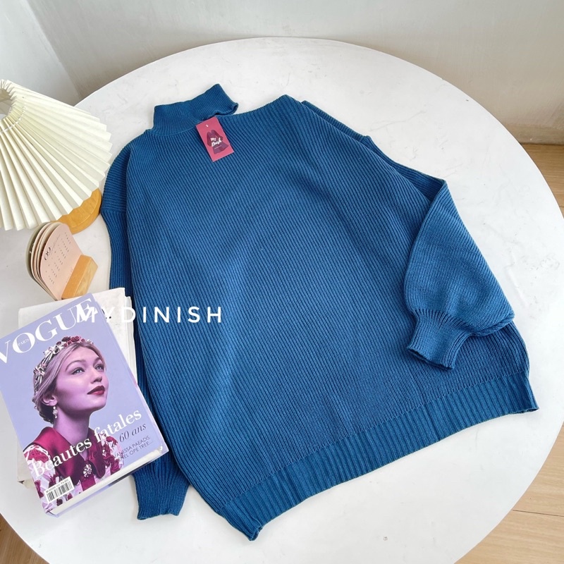 Syahnaz Turtle Neck Blouse - Atasan Blouse Wanita