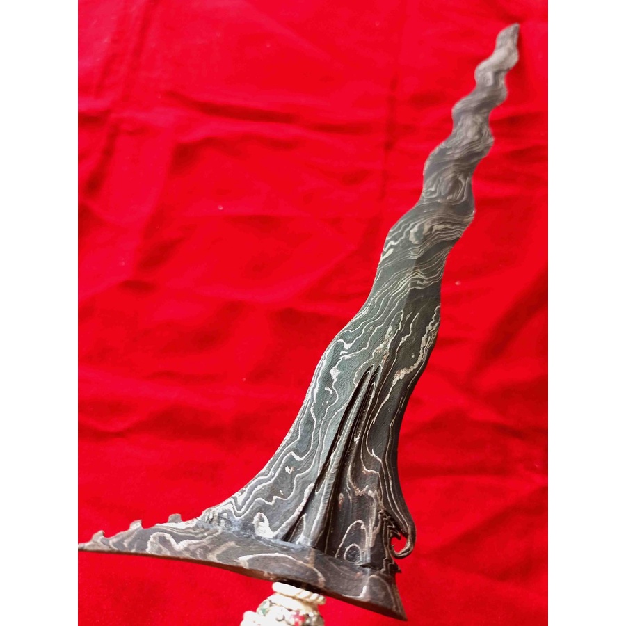 Keris Sabuk Inten Luk 11 Pusaka Pamor Buntel Mayit Koleksi Antik