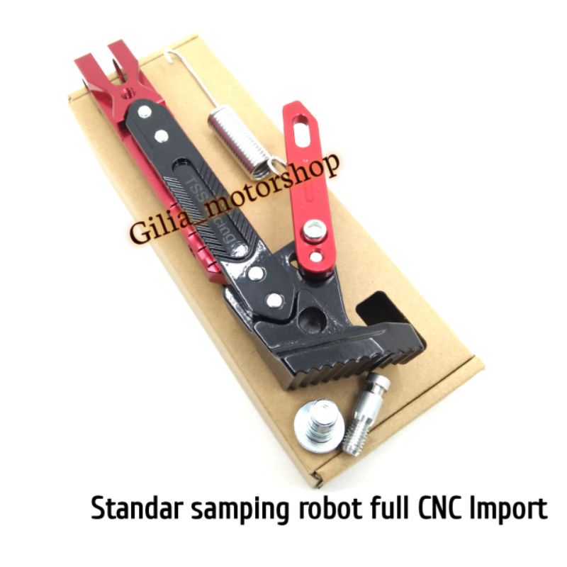 Standar Robot Full Cnc Standar Samping Standar Jagang Samping Robot bisa di stell panjang pendek Universal Scoopy Nmax Mio Beat Pcx