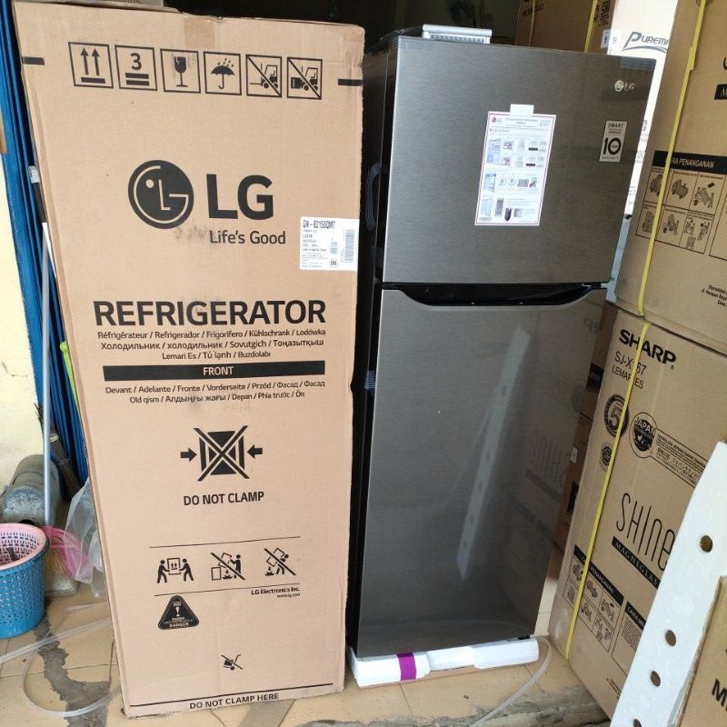 KULKAS 2 PINTU LG GNB215SQMT GNB 215 SQMT ANTI SALJU