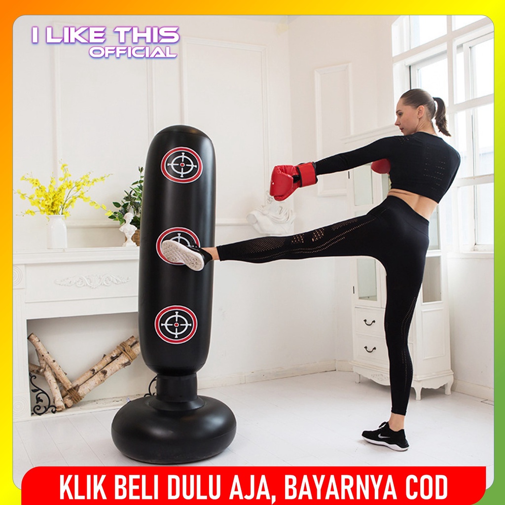 Jual Tiang Samsak Tinju Boxing Portable Punching Bag Target Inflatable
