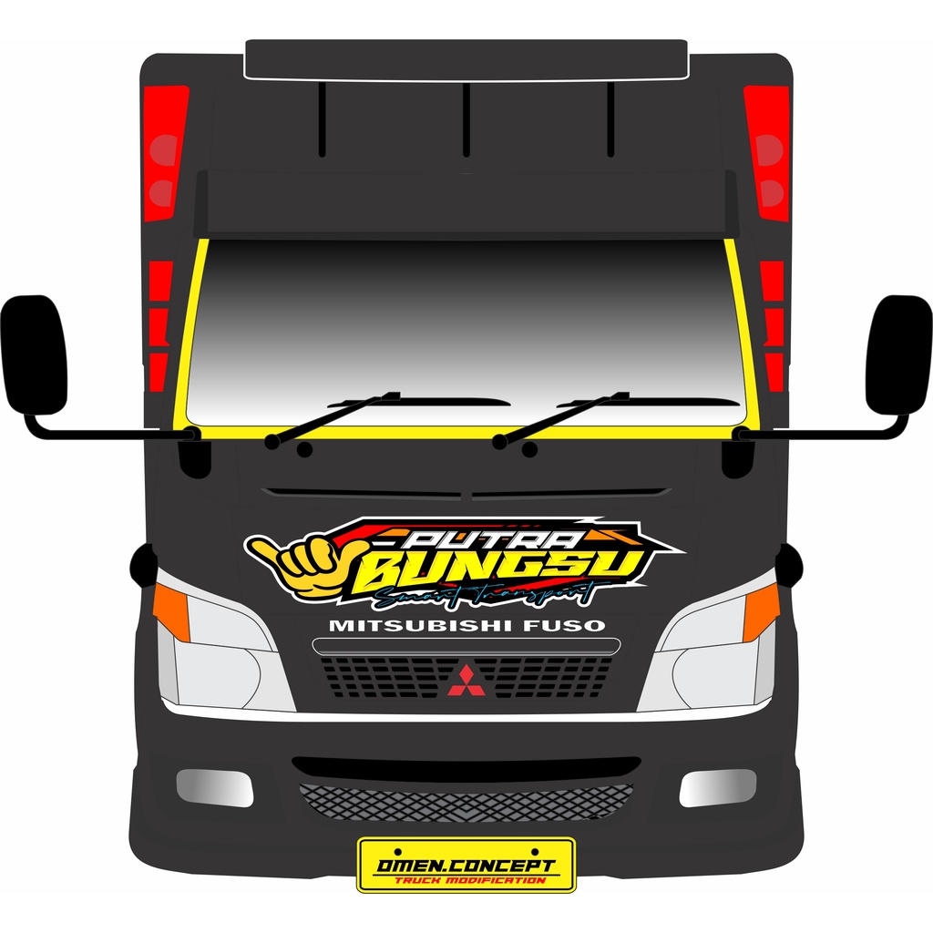 STICKER PRINTING KABIN DEPAN MOBIL TRUCK / STICKER KABIN DEPAN TRUCK CUSTOM-DS-A01