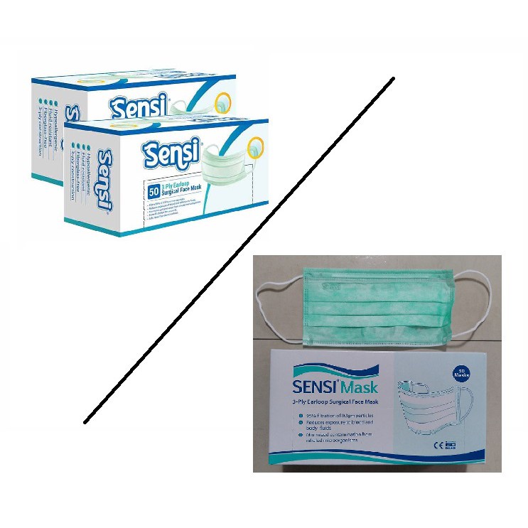 Sensi Masker Earloop / Masker 3Ply SENSI 1 BOX 50 Pcs