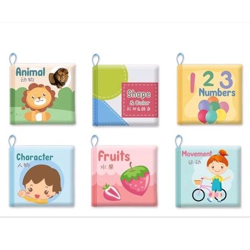 Buku Kecil Bahan Kain Mainan Edukasi Bayi Hitam Putih Kontras Soft Cloth Book Baby Softbook Black White Kado Anak Buku Bantal Sensory Stimulasi Visual Bayi Newborn Tummy Time
