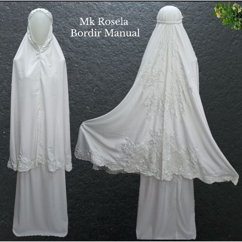 mukena katun bordir padang premium jumbo terbaru mukena umroh dan haji