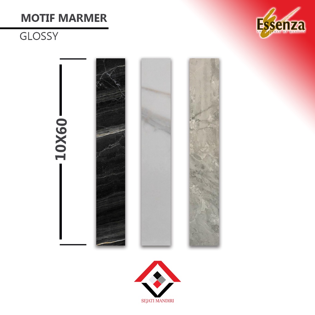 granit 10x60 - motif marmer - essenza - lis plin