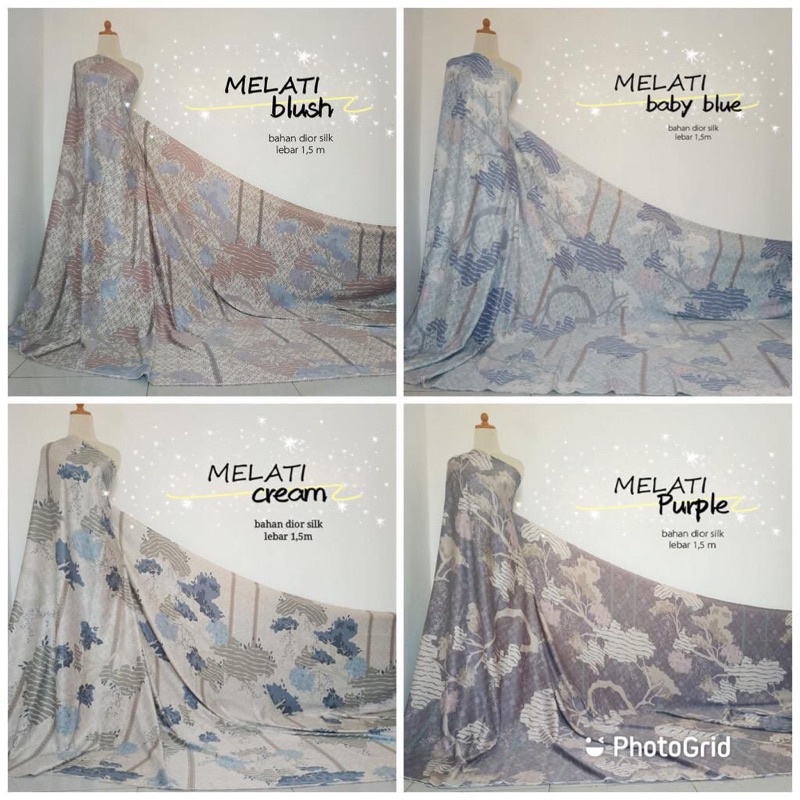 Kain Bahan Silk Motif Melati