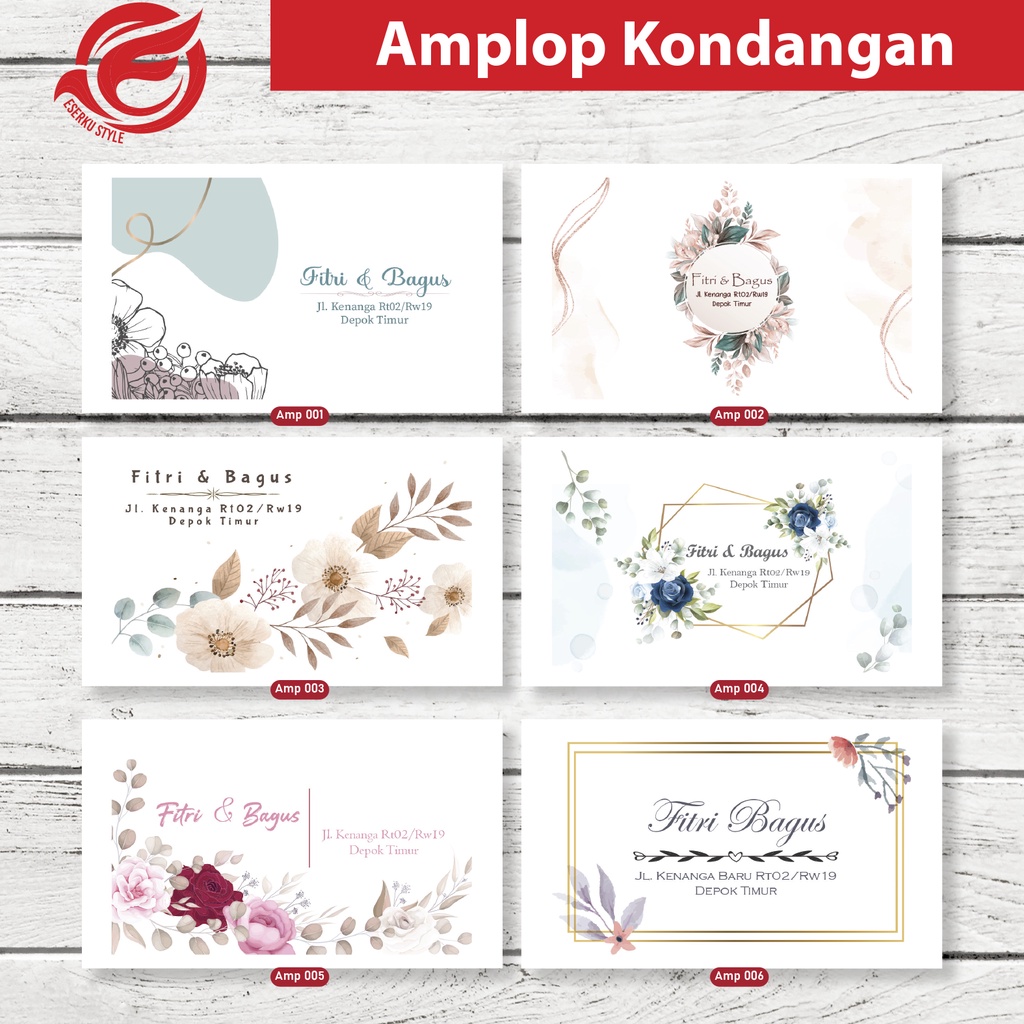 

Amplop Kondangan / Pernikahan Custom Nama dan Alamat