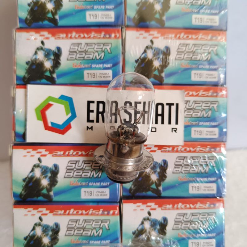 LE Bohlam Lampu Depan  35 Watt Autovision T19 K1 ALL Motor Bebek Non Halogen