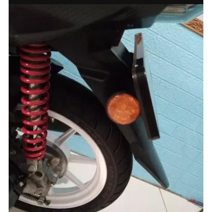 mata kucing stanley plus breket spakbor belakang dudukan plat nomer side marker motor honda yamaha suzuki kawasaki universal ala vietnam