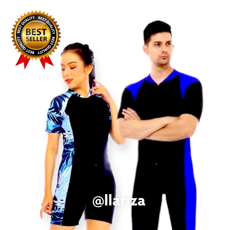 Baju Renang Pria / Wanita / Remaja Kombinasi dan Polos - Baju Renang Lengan Panjang