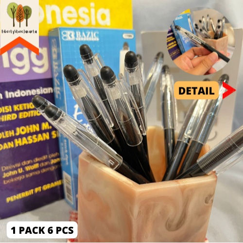 

Pulpen Gel Bazic Bisa Dihapus Tinta Hitam 0,5mm Paket 6 Pcs Erasable Stick Pen Import Funny Fancy Stuff Best Gift Stationery For School Alat Tulis Kantor Sekolah Ready Grosir Kado Ulang Tahun READY COD