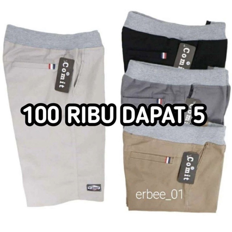 Bundle Celana Pendek Pria 100 Ribu Dapat 5 Pcs