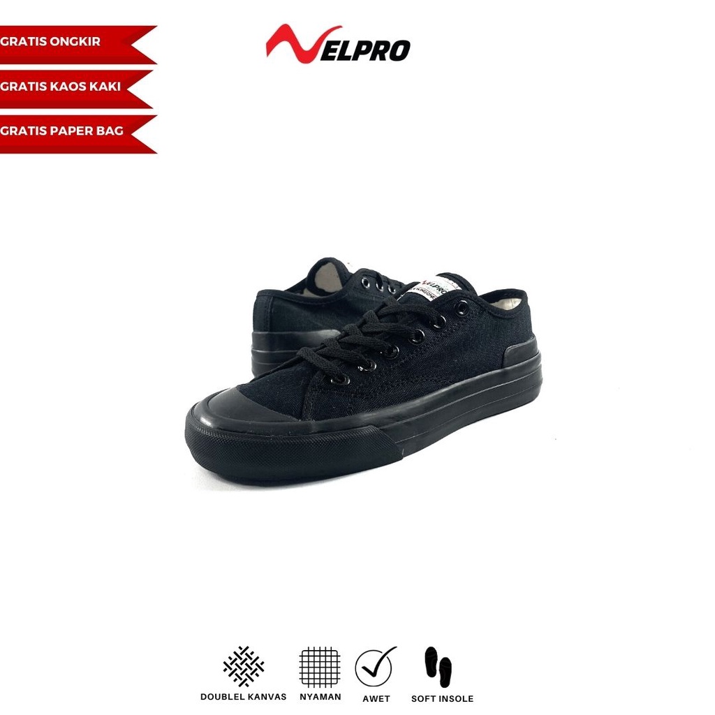 Velpro Black Vintage | Sepatu Original | Sepatu Pria | Sepatu Wanita | Sepatu Sekolah | Sepatu Murah