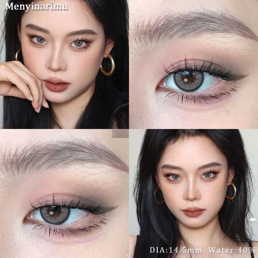 【COD】 DIAMOND SOFTLENS  BIG EYE Soft Colored Contact lens Yearly Use Ensa Mata Soflen Mata Brightsoftlens soflens Mata Kore/import korea softlens-BELLA-GRAY