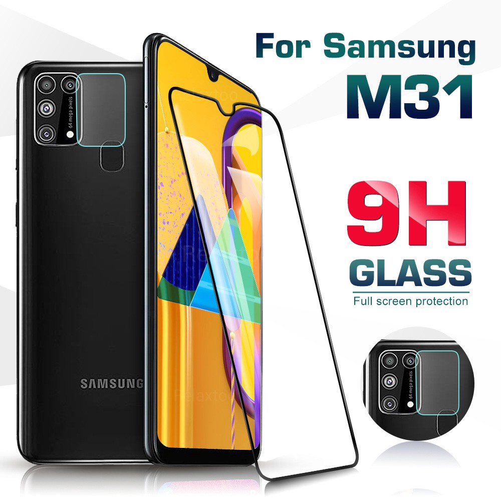 Pelindung Layar Tempered Glass Samsung Galaxy M31 M51 Paket 2 in 1