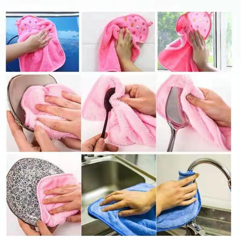 Lap Tangan Handuk microfiber Hand Towel Gantung Kain Lap Serbet pengering tangan basah di dapur kamar mandi wastafel tempat cuci piring rapi mudah menyerap | GROSIRXPRESS