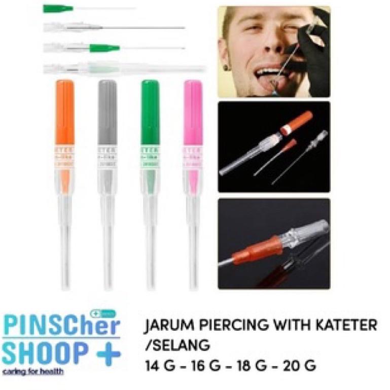 BIG PROMO Jarum tindik / jarum abocath / jarum piercing 14G,16G,18G,20D ☑ 861