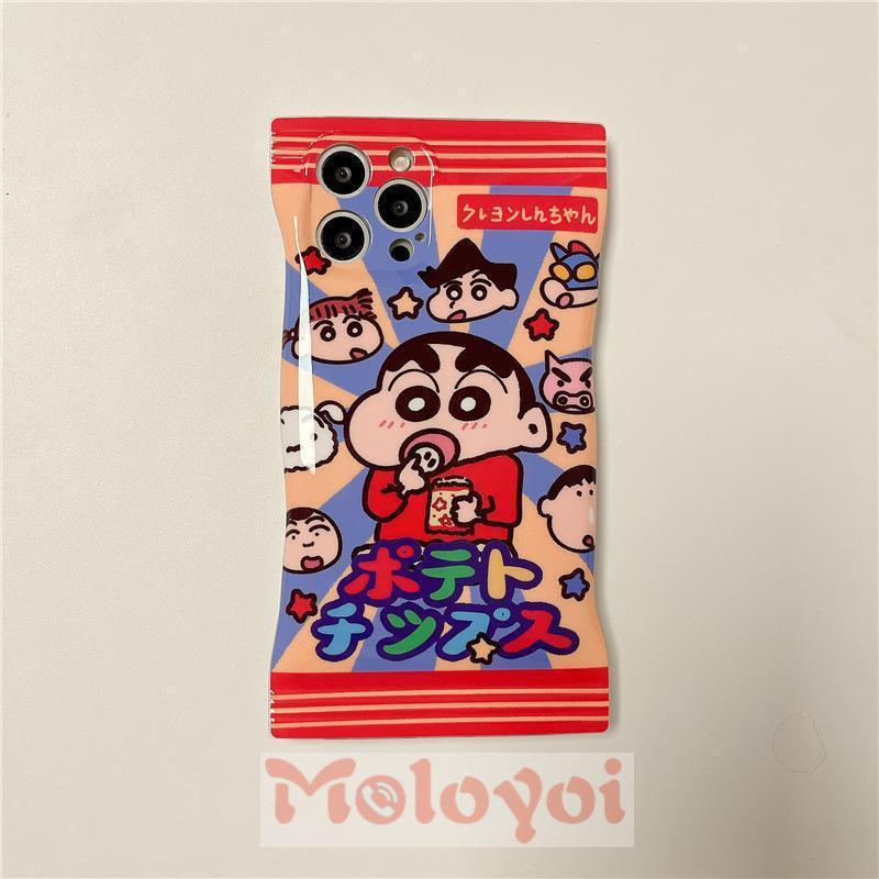 Soft Case TPU Desain Kartun Crayon Shinchan Untuk iPhone 11 7 6 6s 8 Plus 12 13 14 Pro Max XR X XS Max 14 Plus SE 2020