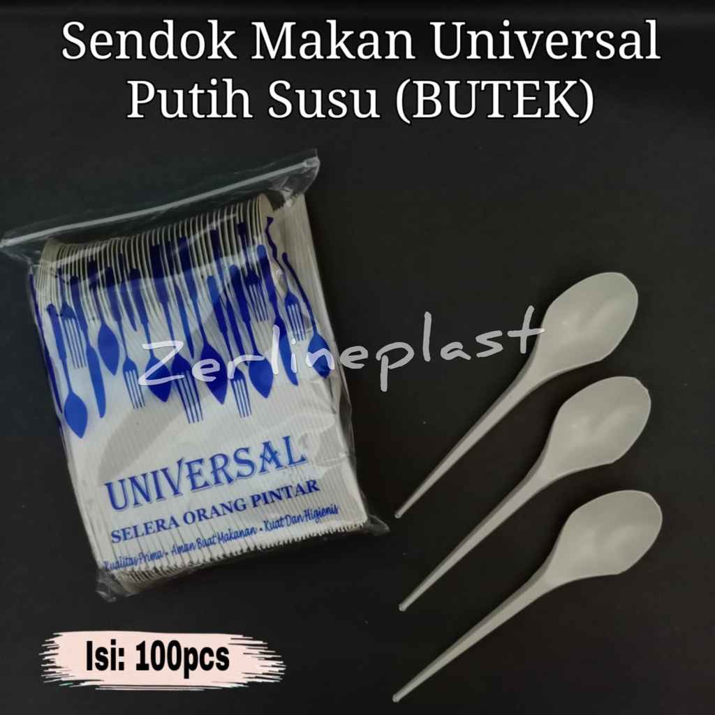 Sendok Makan Panjang PUTIH SUSU (UNIVERSAL) @100pcs