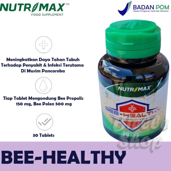 Nutrimax Bee Healthy 30 Tabs - Propolis Pollen - Vitamin Polen Alami
