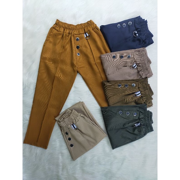 CELANA ANAK PERMPUAN 4_13 TAHUN/MILANO PANTS BUTON ANAK/BAGY PANTS ANAK/CELANA PANJANG ANAK CEWE/MODEL TERBARU /FASHION ANAK