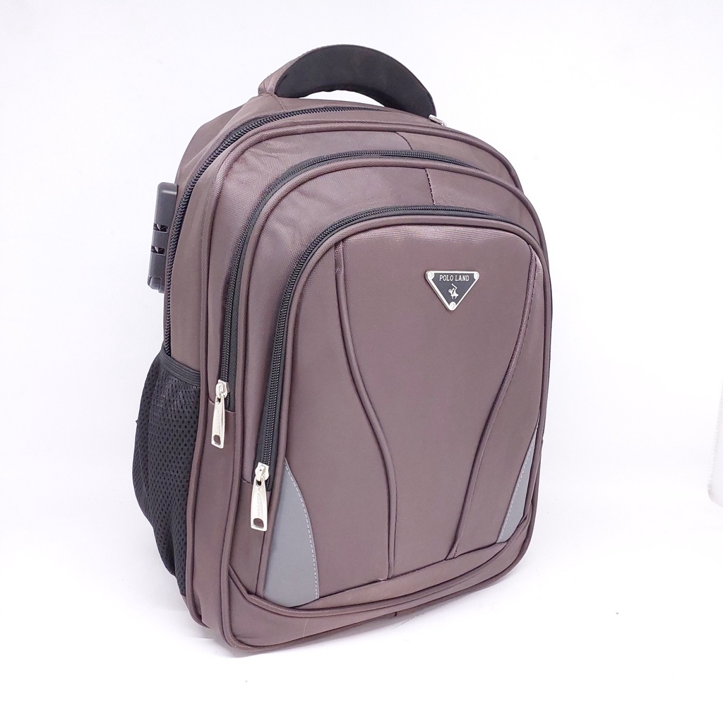 Tas Polo Land Compact Size 16 INCHI MURAH ORIGINAL BARU / Tas Laptop Polo Land Lis Abu BARU  / Tas Laptop Polo Land USB + Kunci Nomor MURAH/ Ransel Polo Land 16 INCHI ORIGINAL / Tas Sekolah Kuliah POLO Land MURAH / Ransel Sekolah Polo Land MURAH BARU