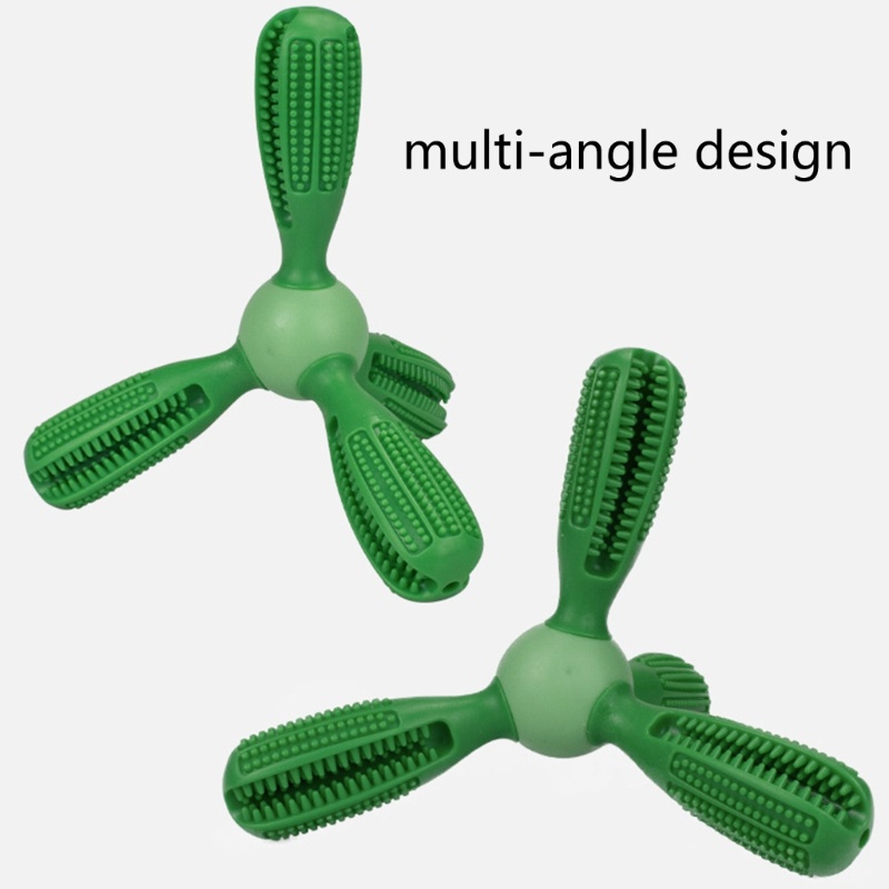 Mainan Tongkat Kunyah Sikat Gigi Geraham Multi Sudut Untuk Perawatan Anjing Peliharaan