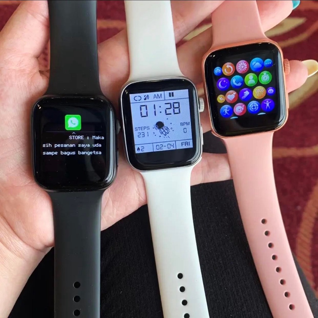 FINNIX Original SmartWatch T55/T500 Layar Cerah (Bisa Telponan, Custom Foto ,Notifikasi dll ) Jam Tangan Pintar