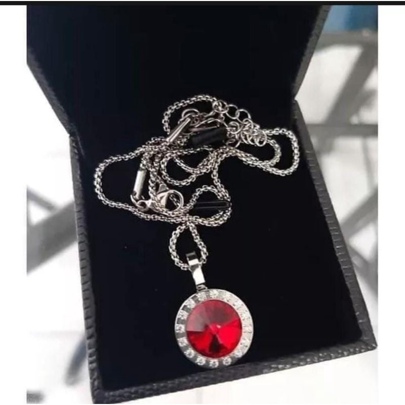 Kk Liforce Swarovski Edition Kalung Kesehatan Anti Radiasi Promo - Red