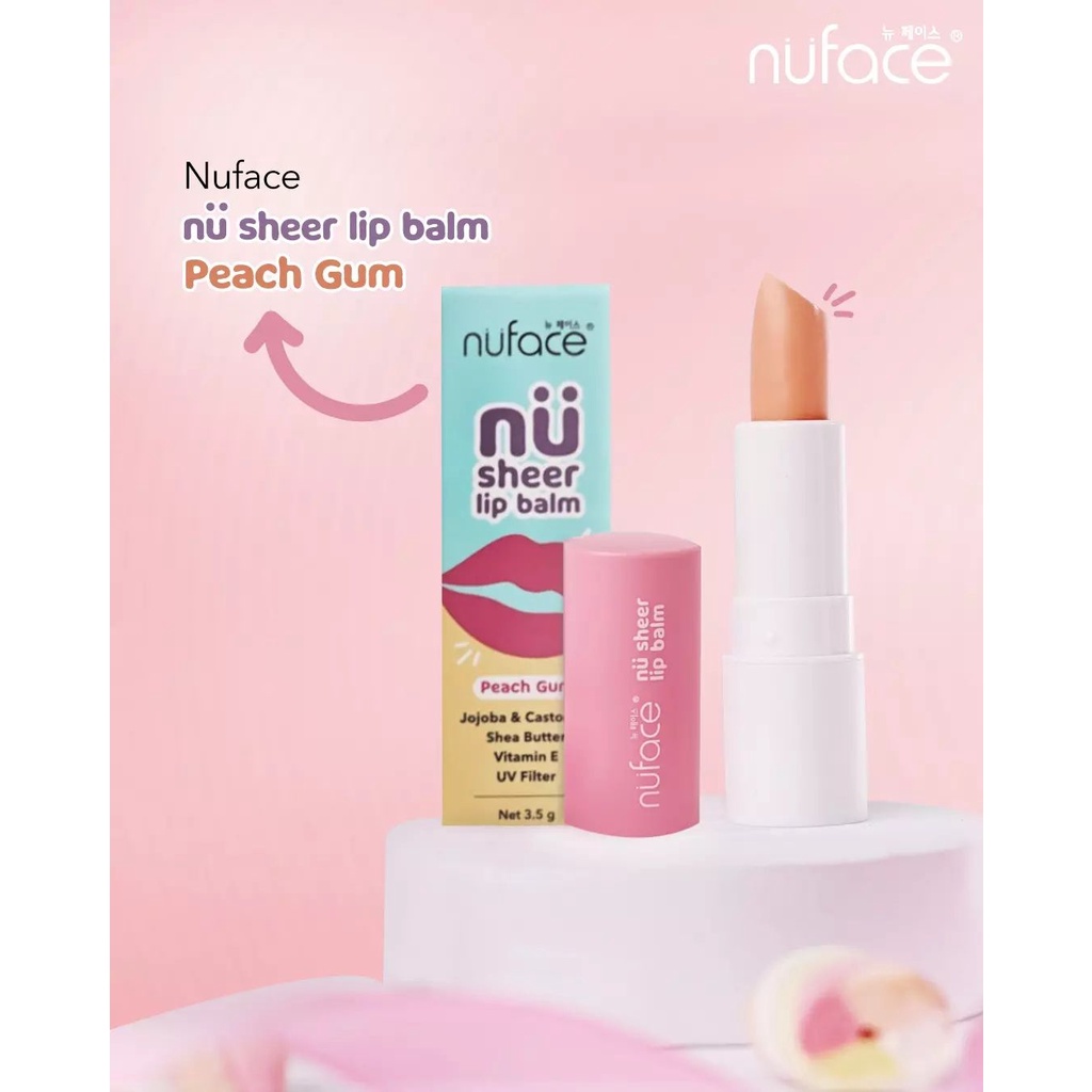 [ HERBORIST ] NUFACE NU SHEER LIP BALM PEACH GUM